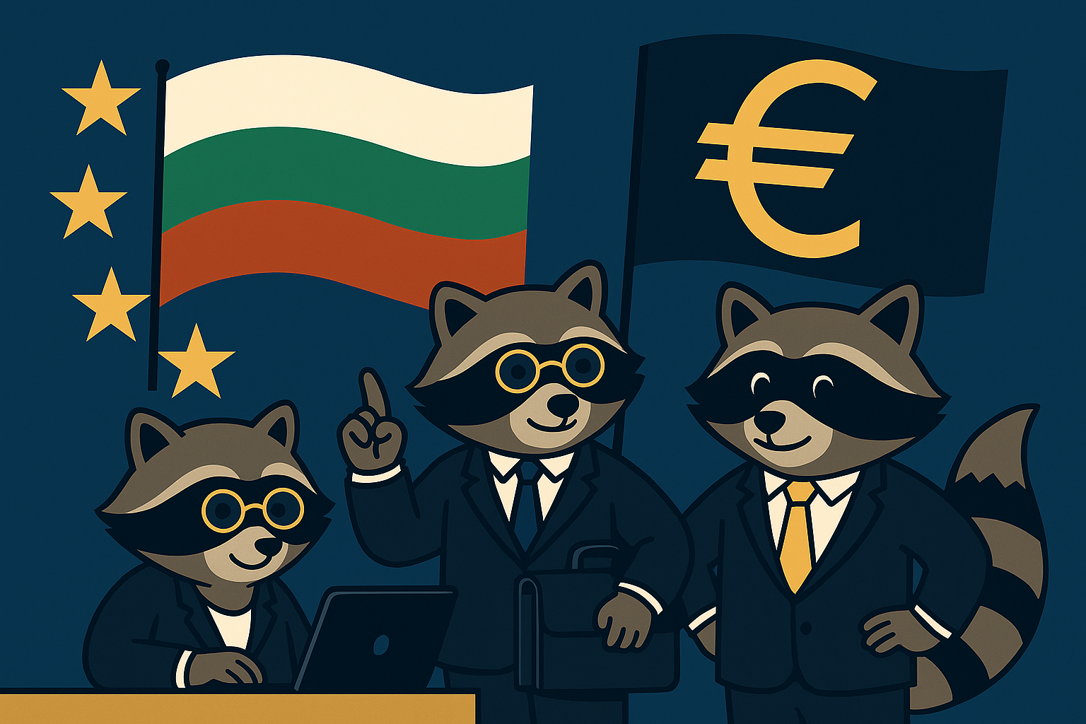 Raccoons Celebrate Bulgaria's Euro Adoption